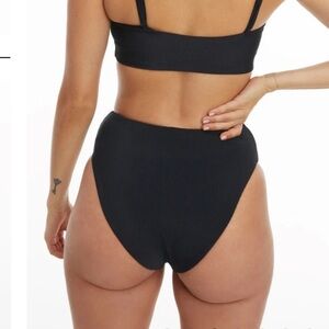NEW Good American Good Waist Swim Bottom Basic Black 7 4XL